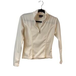 Nils White Long Sleeves Fleece Half Zip Pullover Sweatshirt Size XS